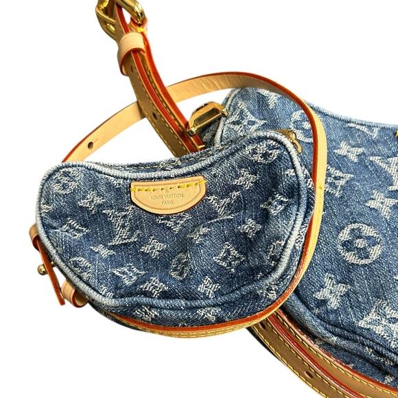 Louis Vuitton 2024 Croissant MM Monogram Denim Blue Shoulder Bag - Picture 4 of 11